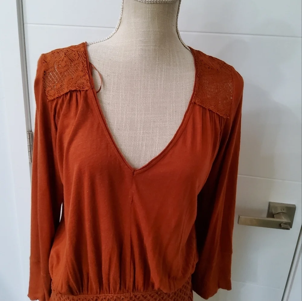 Free People Moonlight Romantic Drop Waist Tunic Size S